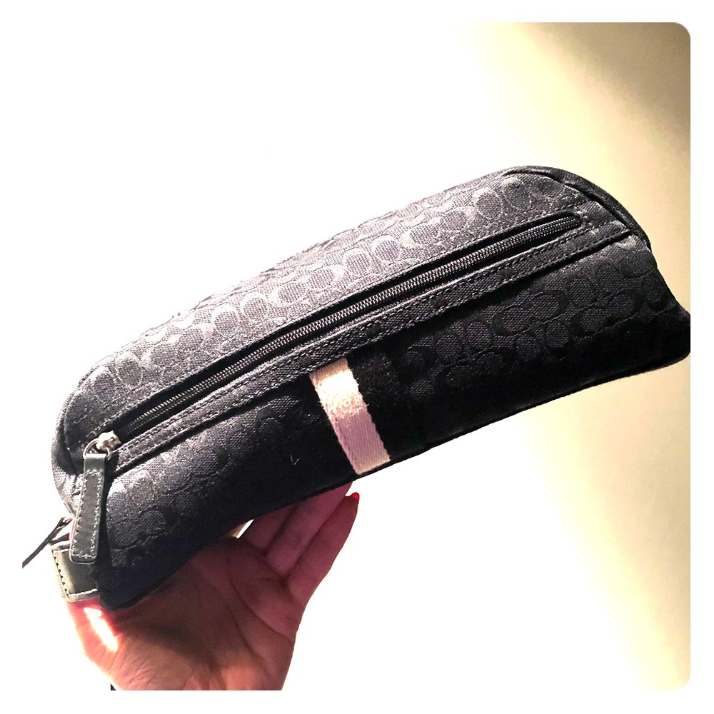 NWOT Black Coach Overnight Toiletry Bag